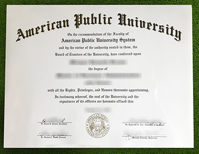 American Public University diploma, American Public University degree,