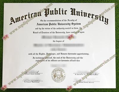 American Public University diploma, American Public University degree,