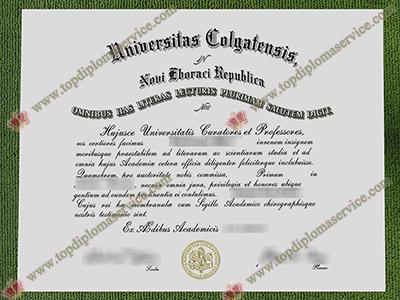 Colgate University diploma, Universitas Colgatensis diploma,