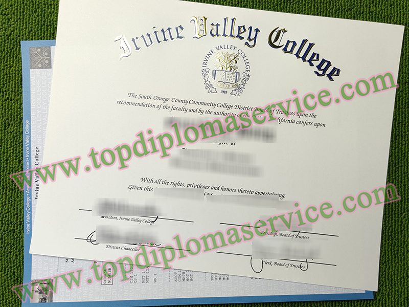 Irvine Valley College diploma, Irvine Valley College transcript,