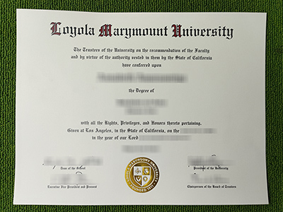 Loyola Marymount University diploma, Loyola Marymount University fake certificate,