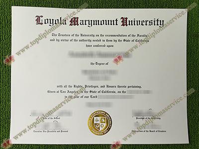 Loyola Marymount University diploma, Loyola Marymount University fake certificate,