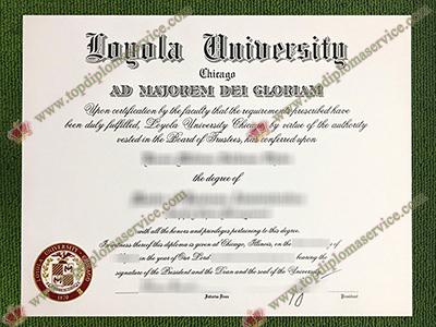 Loyola University Chicago diploma, Loyola University Chicago fake certificate,