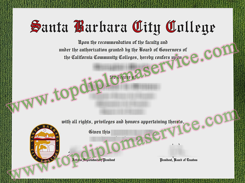 Santa Barbara City College diploma, Santa Barbara City College fake certificate,