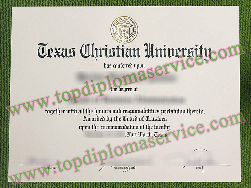 Texas Christian University diploma, Texas Christian University fake certificate,
