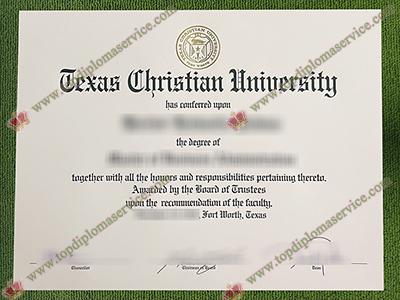 Texas Christian University diploma, Texas Christian University fake certificate,