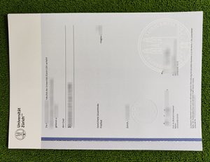 Universität Zürich degree certificate