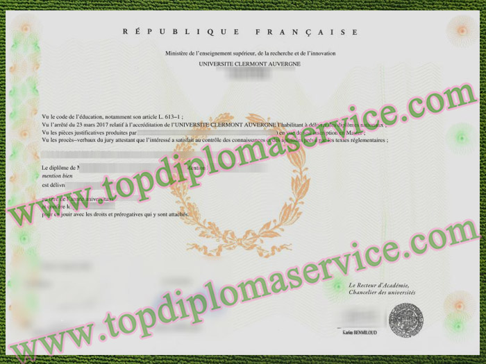 Université Clermont Auvergne diplôme, Université Clermont Auvergne licence,