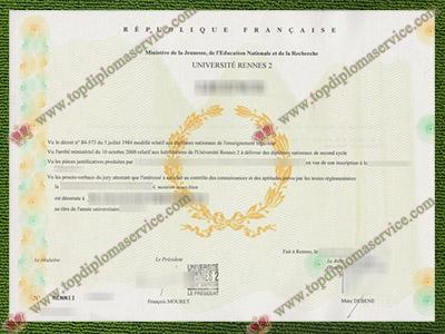 Université Rennes 2 diplôme, University of Rennes 2 diploma,