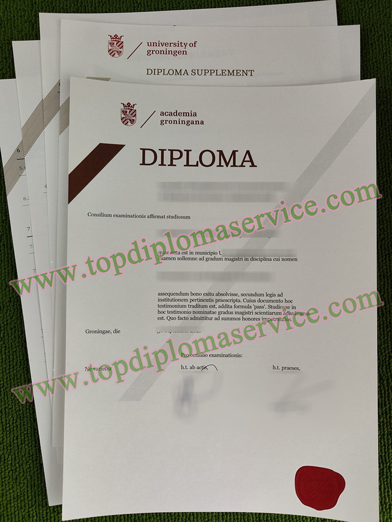University of Groningen diploma, University of Groningen transcript,