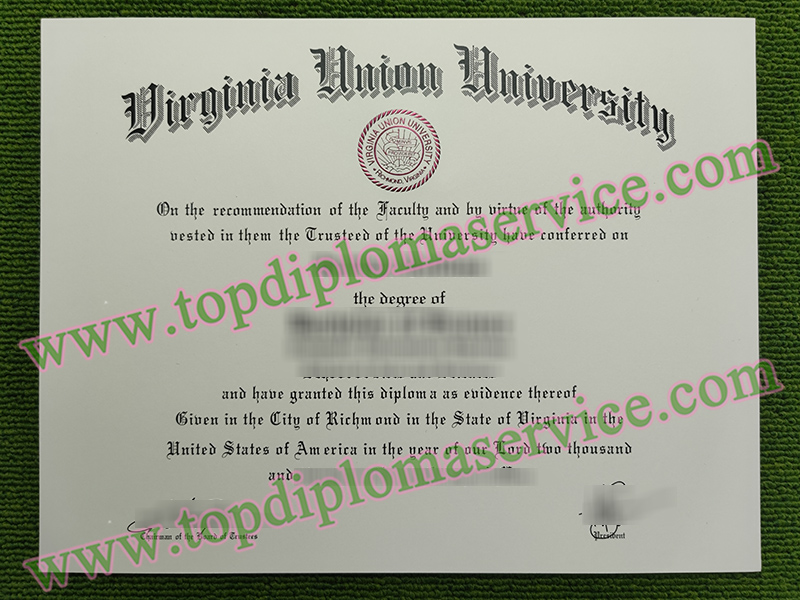 Virginia Union University diploma, Virginia Union University fake certificate,
