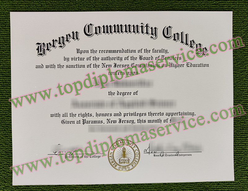 Bergen Community College degree, Bergen Community College certificate,