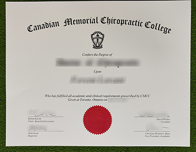 Canadian Memorial Chiropractic College diploma, buy CMCC degree,