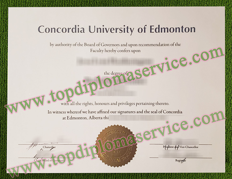 Concordia University of Edmonton degree, Concordia University of Edmonton diploma,