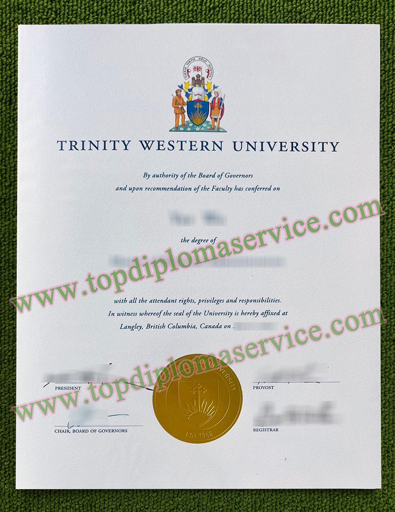 Trinity Western University diploma, TWU certificate,