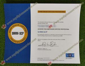 SHRM SCP certificate