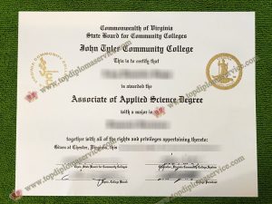 John Tyler Community College diploma, John Tyler Community College certificate,