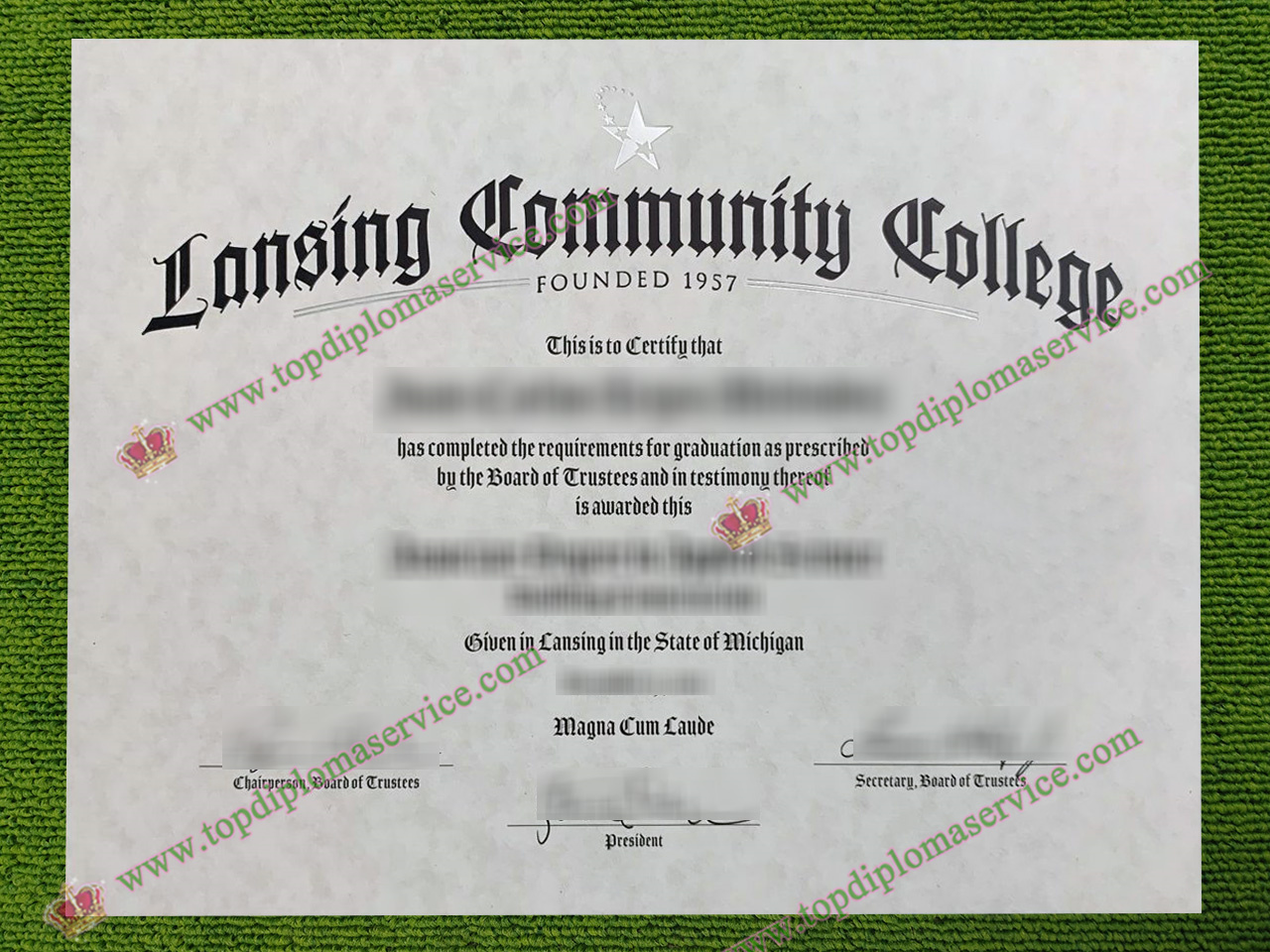 Lansing Community College diploma