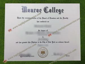 Monroe College diploma