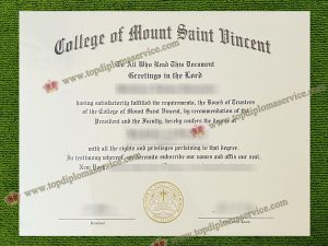 College of Mount Saint Vincent diploma
