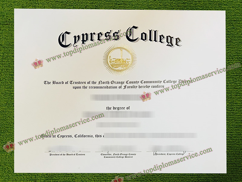 Cypress College diploma