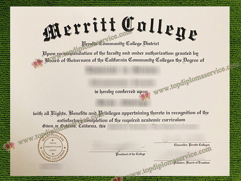 Merritt College diploma
