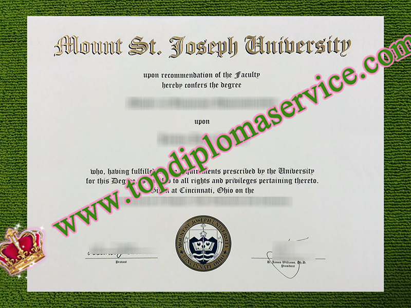 Mount St. Joseph University diploma