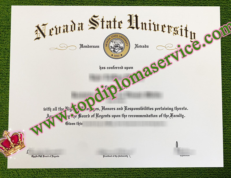 Nevada State University diploma