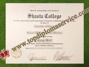 Shasta College diploma