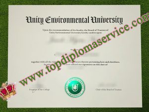 Unity Environmental University diploma
